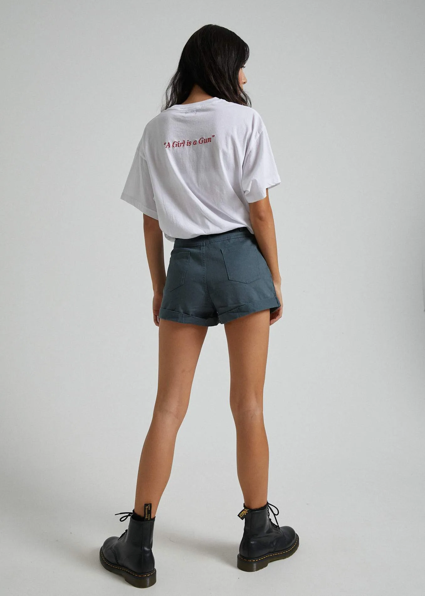 Afends Womens June - Hemp Short - Slate