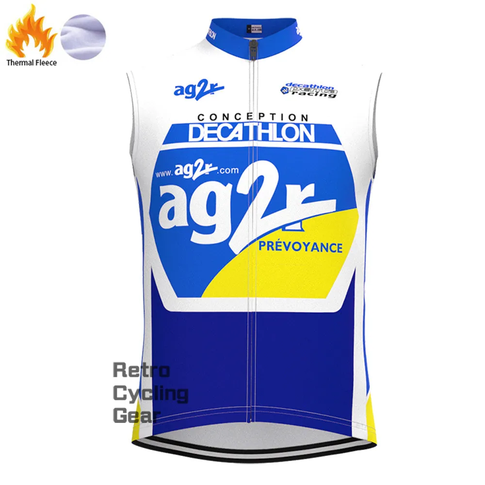 AG2R Fleece Retro Cycling Vest