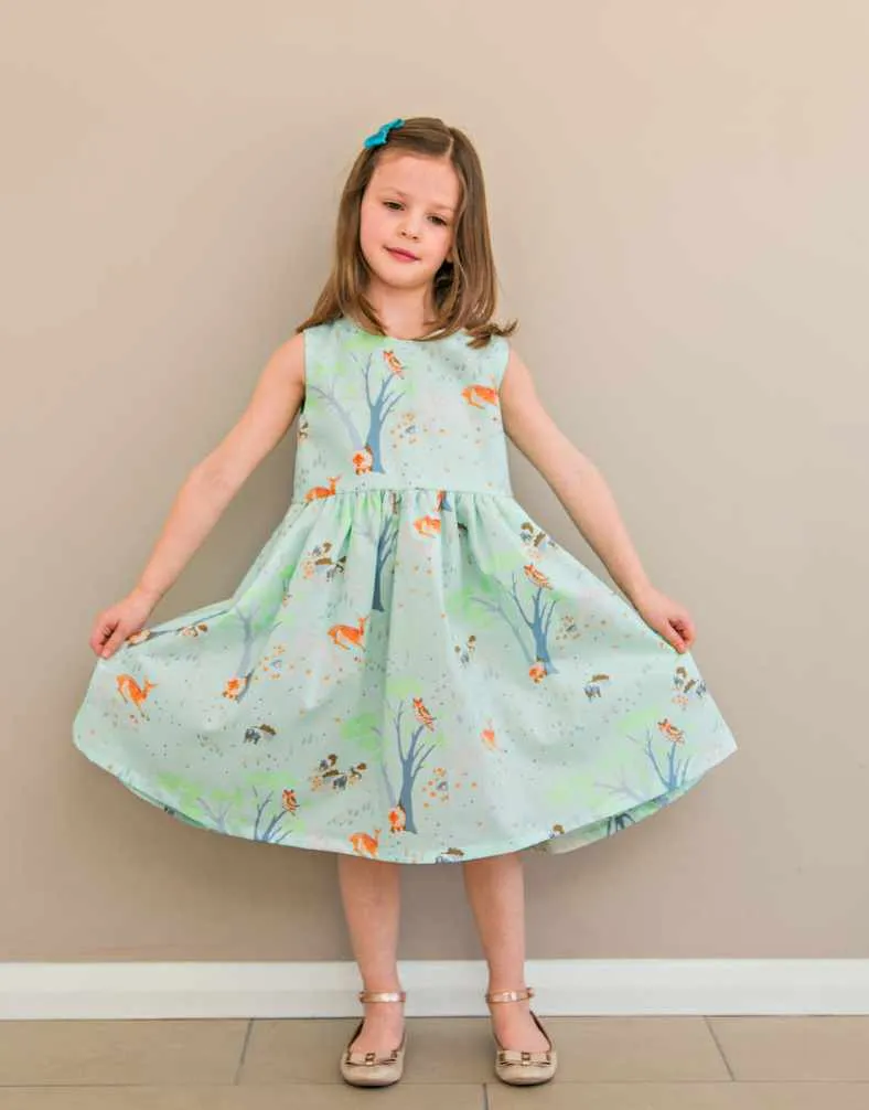 Amelie Girl's Dress Sewing Pattern, Emporia Patterns