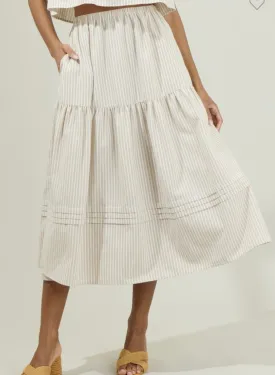 Everlanes Striped Midi Skirt