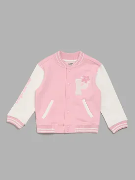 HOP Kids Embellished Light Pink Jacket