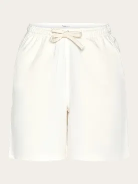 Loose fit high-waisted sweat shorts - GOTS/Vegan - Egret