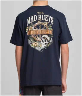 Mad Hueys Shipwrecked Captain Youth Tee - Navy