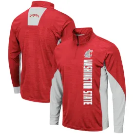 Mens Crimson and Grey 1/4 Zip Up