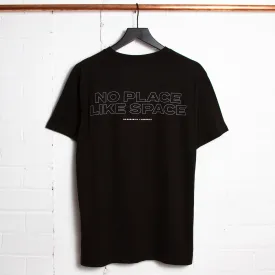 No Place Like Space Back Print - Tshirt - Black