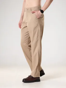 Piper - Comfort Fit  Linen Trouser - Khaki