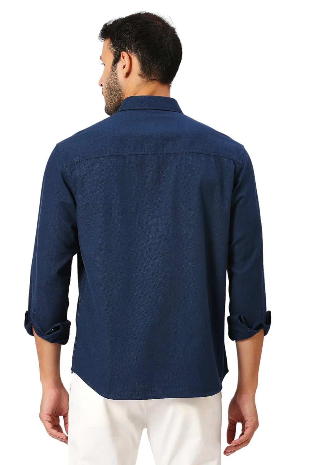 Relaxed Fit Cotton Hopsack Slub Dobby Shirt