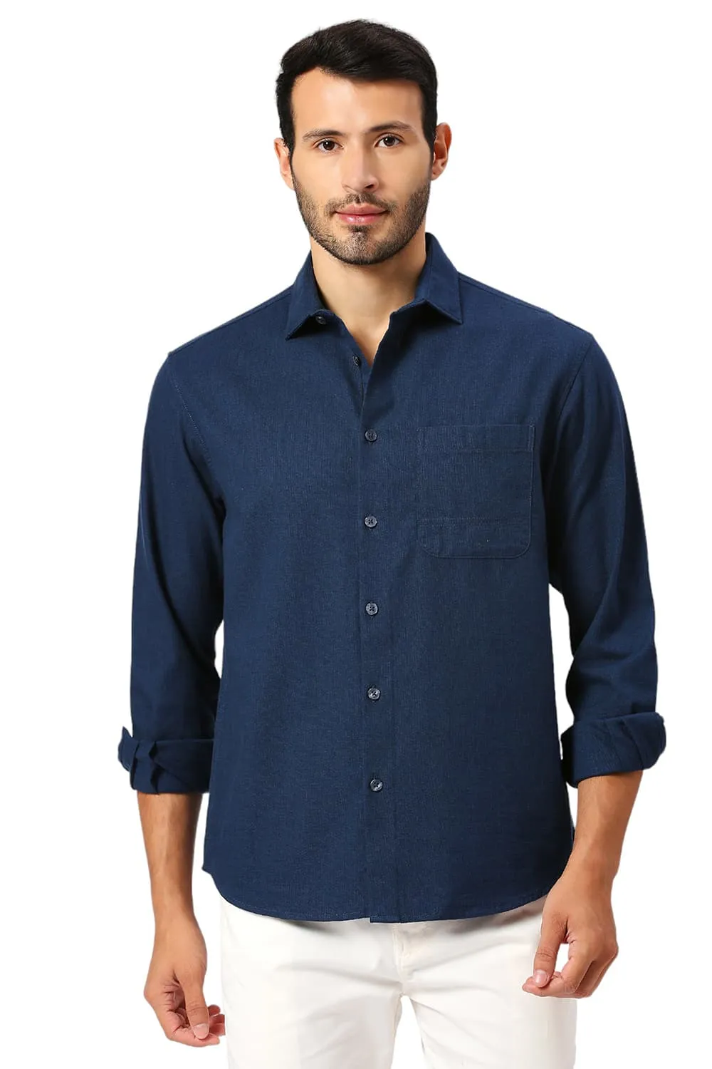 Relaxed Fit Cotton Hopsack Slub Dobby Shirt