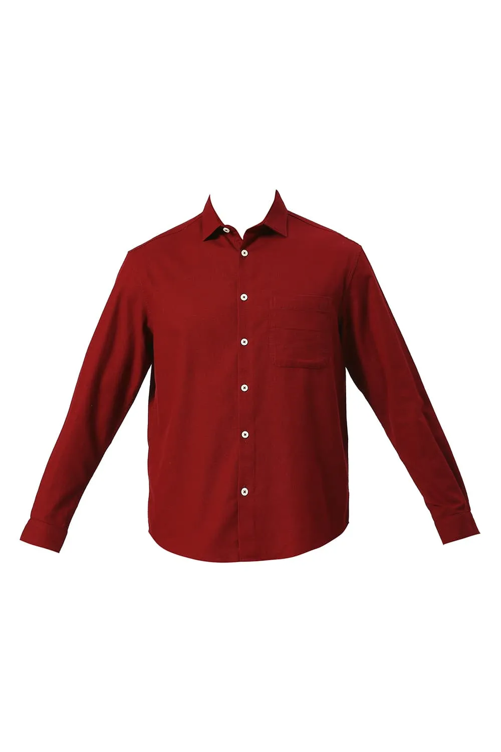 Relaxed Fit Cotton Hopsack Slub Dobby Shirt