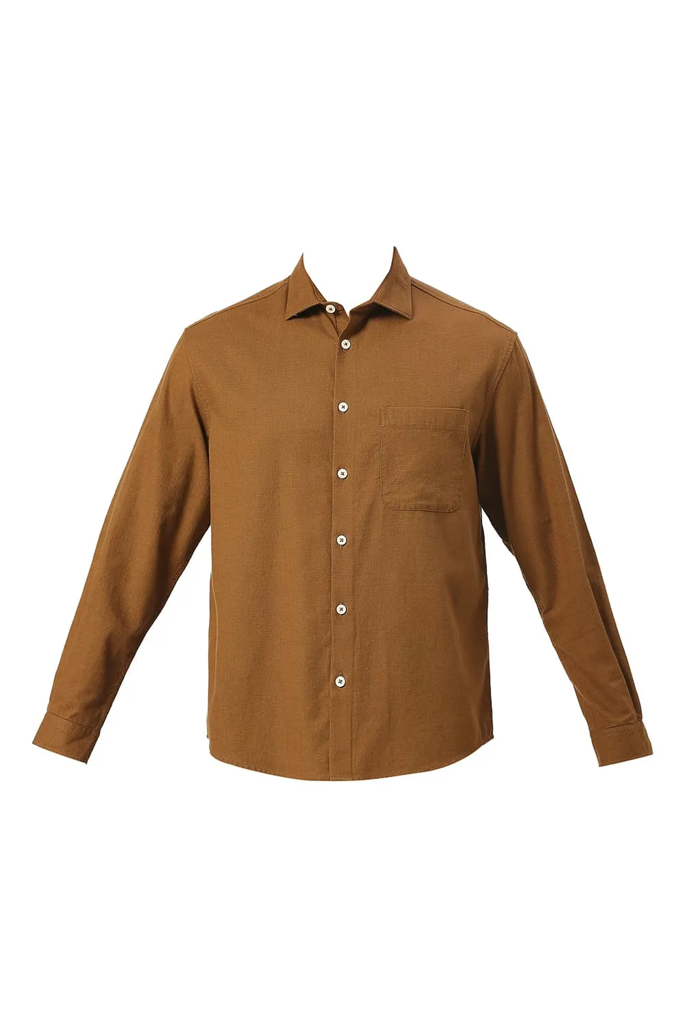 Relaxed Fit Cotton Hopsack Slub Dobby Shirt