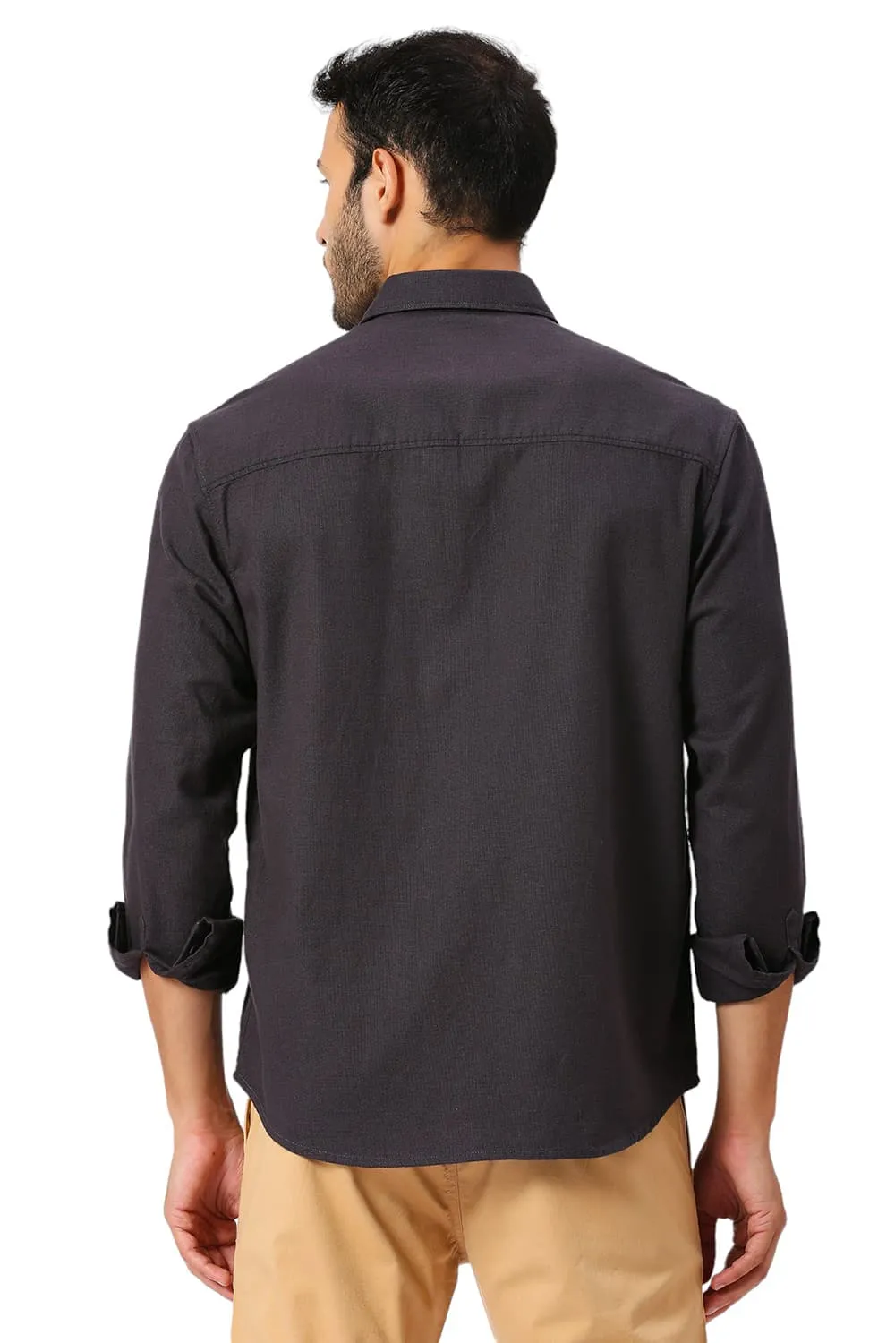 Relaxed Fit Cotton Hopsack Slub Dobby Shirt