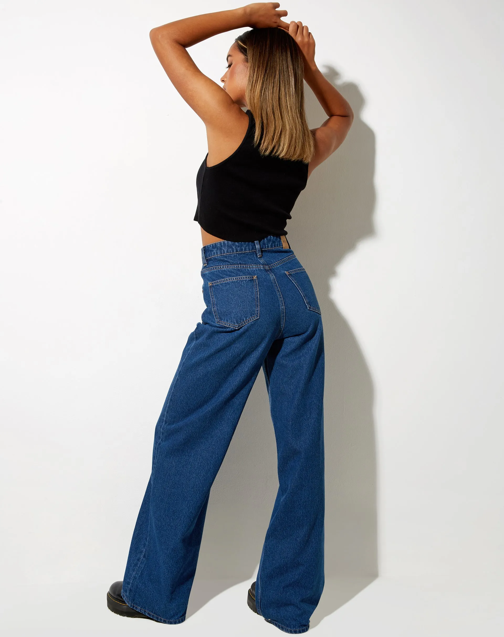 Roomy Extra Wide Jeans in Classic Blue