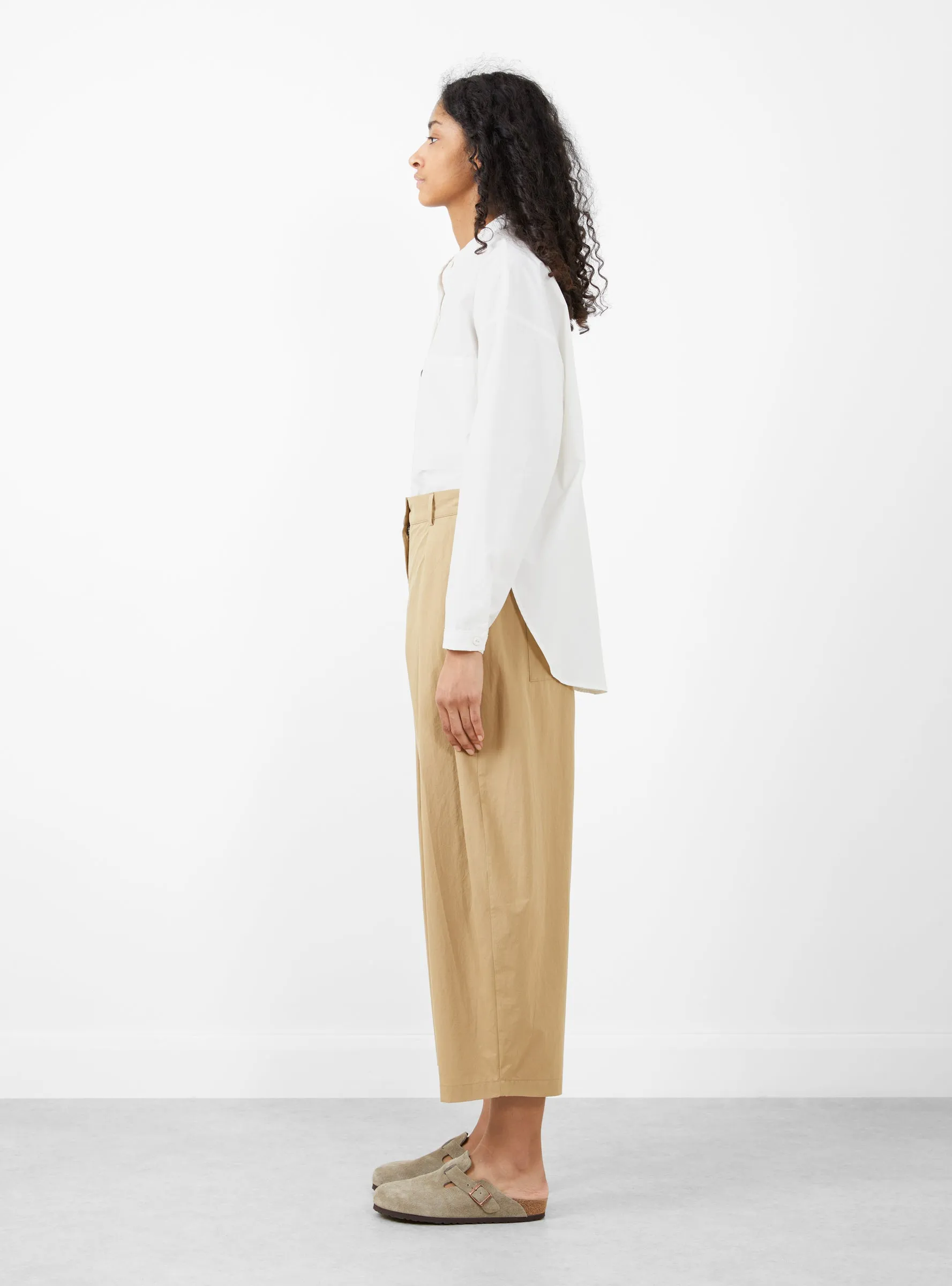 Voluminous Pleat Pant Khaki