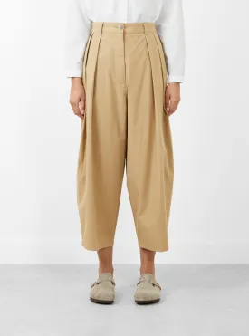 Voluminous Pleat Pant Khaki